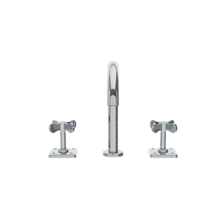 Waterworks Ludlow Gooseneck Lavatory Faucet with Cross Handles