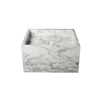 Waterworks Andro Rectangular Single Wall Mounted Marble Lavatory Sink