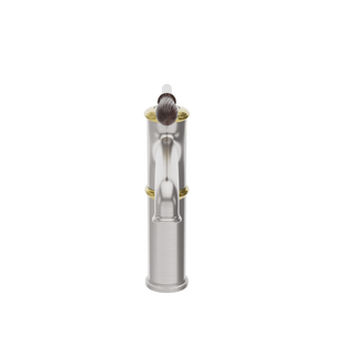 Waterworks Canteen One Hole High Profile Bar Faucet With Oak Lever Handle