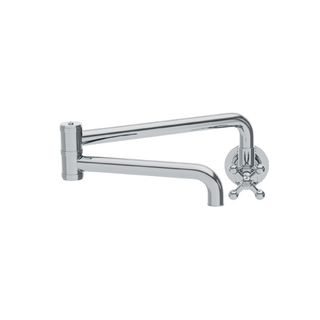 Waterworks Dash Wall Mounted Articulated Pot Filler with Metal Cross Handle