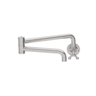 Waterworks Dash Wall Mounted Articulated Pot Filler with Metal Cross Handle
