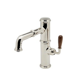Waterworks Canteen One Hole Integrated Pull Spray Kitchen Faucet with Oak Lever Handle