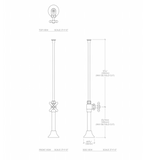 Waterworks Universal Angle Watercloset Supply Kits 3/8" IPS x 3/8" O.D. Compression in Matte Nickel