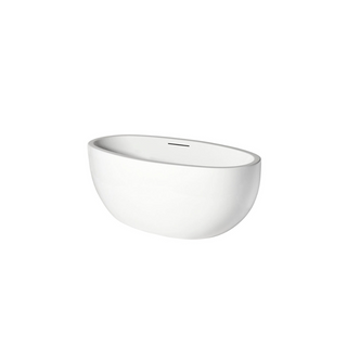 Waterworks Styli 66" x 32" x 24" Freestanding Acrylic Oval Bathtub in White WW Logo