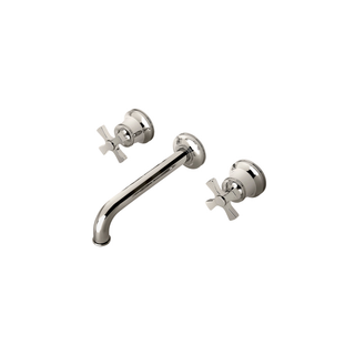 Waterworks Transit Wall Mounted Lavatory Faucet with Cross Handles