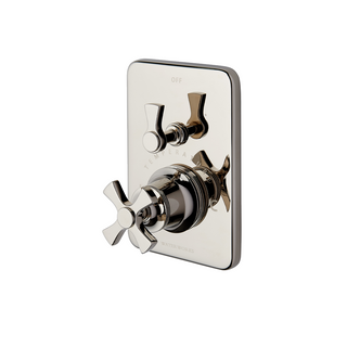 Waterworks Transit Integrated Thermostatic and Diverter Trim with Cross Handle