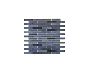 Waterworks Magma Brick 1/2" x 2 3/4" Mosaic in Mariner Matte Blend