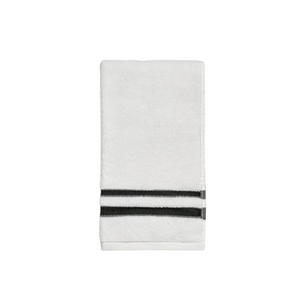 Waterworks Fita Hand Towel in White/ Black