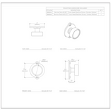 Waterworks Tumbler 1 1/2" Knob in Nickel