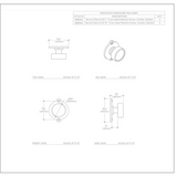 Waterworks Tumbler 1 1/4" Knob in Nickel