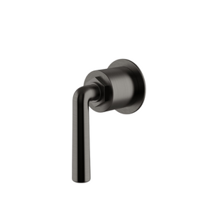 Waterworks Henry Volume Control Valve Trim with Metal Lever Handle in Dark Nickel