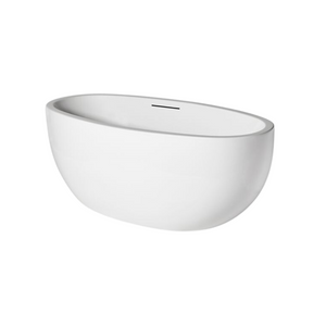 Waterworks Styli 66" x 32" x 24" Freestanding Acrylic Oval Bathtub in White