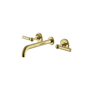 Waterworks Ludlow Volta Wall Mounted Lavatory Faucet with Lever Handles in Brass