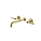 Waterworks Ludlow Volta Wall Mounted Lavatory Faucet with Lever Handles in Brass