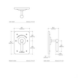 Waterworks Ludlow Thermostatic Control Valve Trim with Lever Handle in Brass