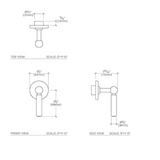 Waterworks Ludlow Volta Volume Control Valve Trim with Lever Handle in Nickel