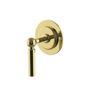 Waterworks Ludlow Two Way Diverter Valve Trim for Pressure Balance with Graphics and Lever Handle in Brass