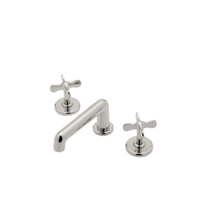 Waterworks Ludlow Volta Lavatory Faucet with Cross Handles in Nickel