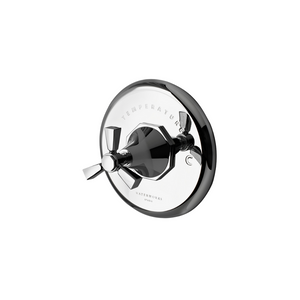 Waterworks Roadster Thermostatic Control Valve Trim with Metal Tri-spoke Handle in Nickel