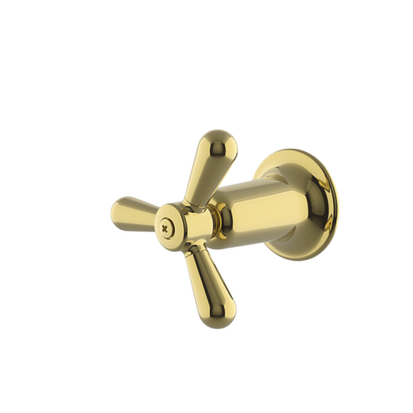 Waterworks Riverun Tri Spoke Control Handle in Brass