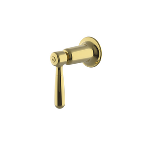 Waterworks Riverun Lever Volume Control Handle in Brass