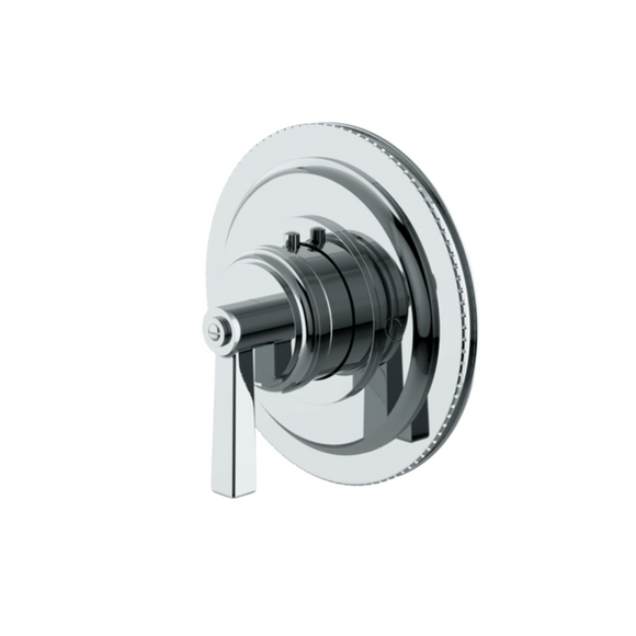 Waterworks Aero Thermostatic Control Valve Trim with Metal Lever Handle in Burnished Nickel