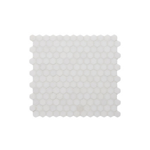 Waterworks Keystone 2.5cm Hexagon Mosaic in White Thassos Polished