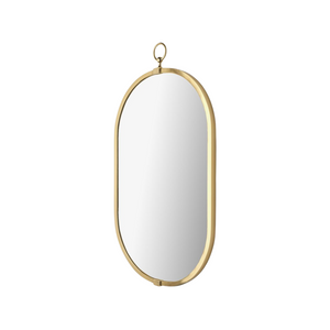 Waterworks Concord Wall Mounted Oval Mirror 19" x 33 1/4" in Polished Brass