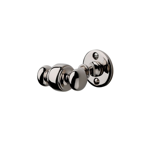 Waterworks Crystal Horizontal Double Robe Hook in Nickel