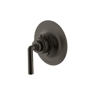 Waterworks Henry Thermostatic Control Valve Trim with Metal Lever Handle in Dark Brass