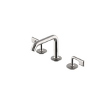 Waterworks .25 High Profile Three Hole Deck Mounted Lavatory Faucet with Metal Lever Handles in Burnished Nickel