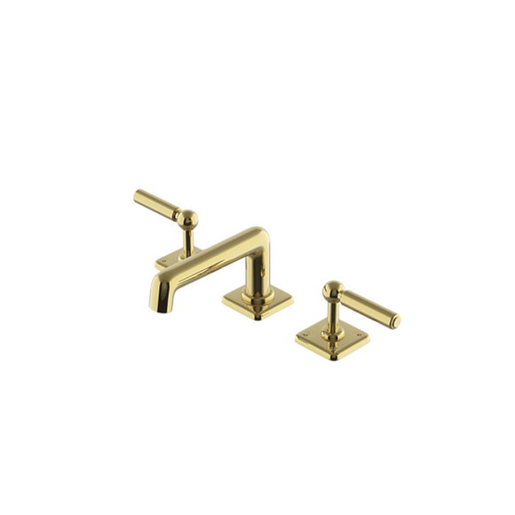 Waterworks Ludlow Lavatory Faucet with Lever Handles in Brass