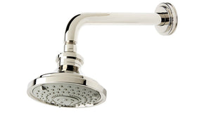 Waterworks Aero Wall Mounted Shower Arm and Flange in Matte Nickel