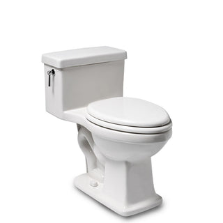 Waterworks Alden One Piece High Efficiency Elongated Watercloset in Bright White with Slow Close Plastic Seat