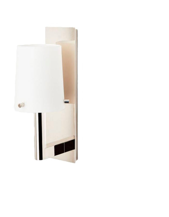 Waterworks Catia Mini Wall Mounted Single Arm Sconce with White Shade in Brass