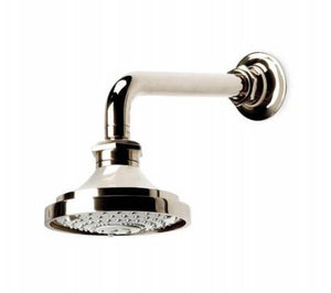 Waterworks Henry 5 1/8"  Shower Head, Arm and Flange with Adjustable Spray in Dark Nickel