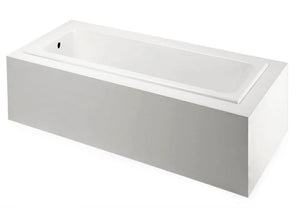 Waterworks Cambridge 71" x 32" x 21" Rectangular Cast Iron Bathtub with End Drain in White