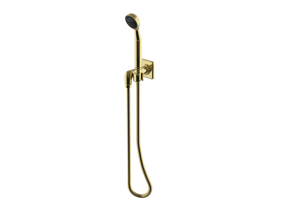 Waterworks Ludlow Handshower on Hook in Brass