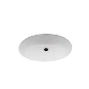 Waterworks Clara Undermount Oval Vitreous China Single Glazed Lavatory Sink 18 1/4" x 12 3/4" x 7 1/4" in White