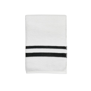 Waterworks Fita Bath Towel in White/Black