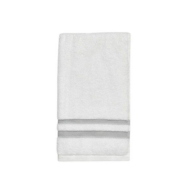 Waterworks Fita Bath Towel in White/Ashe