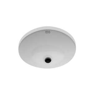 Waterworks Manchester Undermount Oval Vitreous China Lavatory Sink Single Glazed 19 1/4" x 15 1/2" x 8" in Bright White - WW Logo