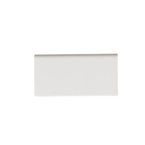 Waterworks Metrix Field Tile 2 7/8 x 5 3/ 4 Bullnose Single (Long) in Cotton Glossy Solid