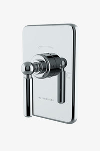 Waterworks Ludlow Pressure Balance Control Valve Trim with Metal Lever Handle in Chrome