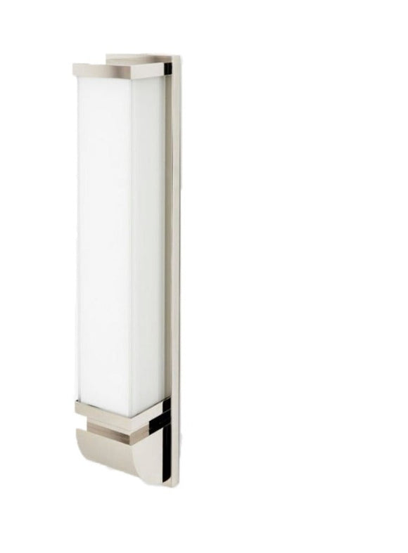 Waterworks Raleigh Wall Mounted Sconce with Mitred Glass Shade in Nickel