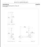 Waterworks Universal Angle Watercloset Supply Kits 1/2" Sweat x 3/8" O.D. Compression in Matte Nickel