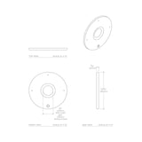 Waterworks Universal Three Way Diverter Valve Trim for Thermostatic with Modern Dots in Matte Nickel