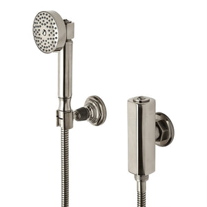 Waterworks R.W. Atlas Handshower On Hook with Metal Handle in Burnished Nickel