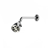 Waterworks Roadster Shower Arm and Flange in Brass with Universal Transitional 3 1/2" Shower Head