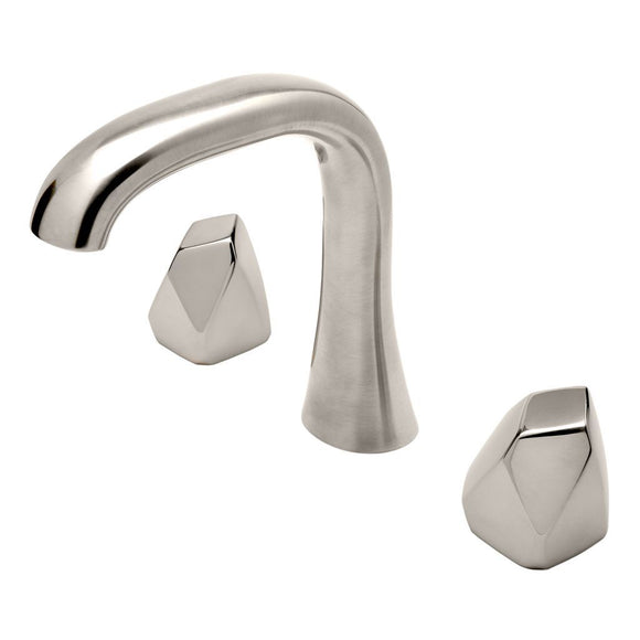 Waterworks Isla High Profile Lavatory Faucet with Metal Geode Handles in Burnished Nickel